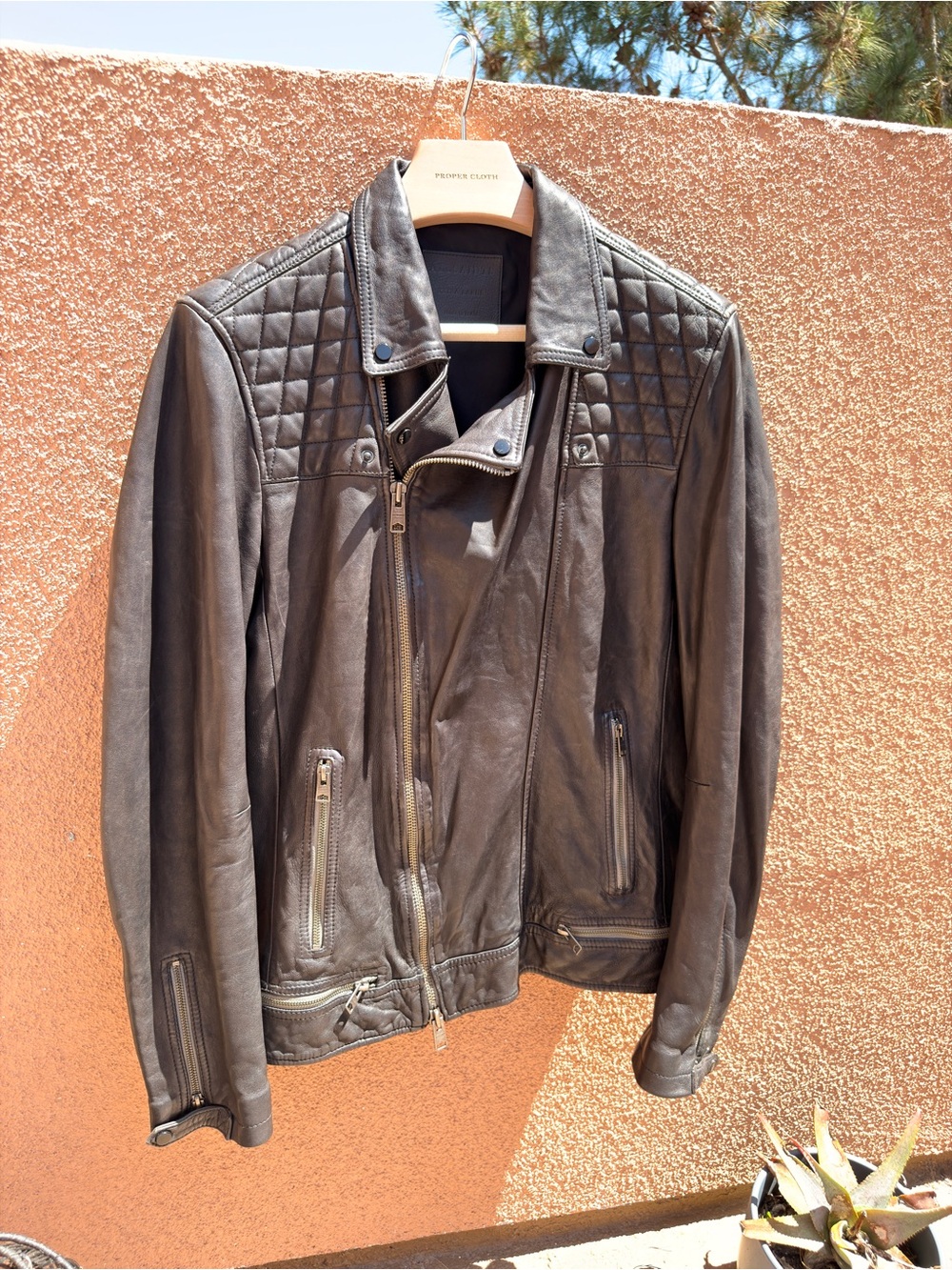 All Saints Leather Biker Jacket - worn once!